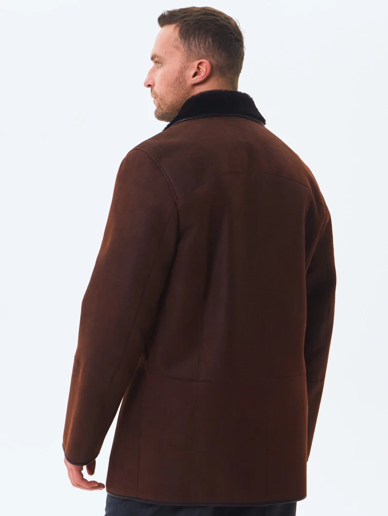 Классическая мужская дубленка 135, виски, размер 48, артикул 70720-4