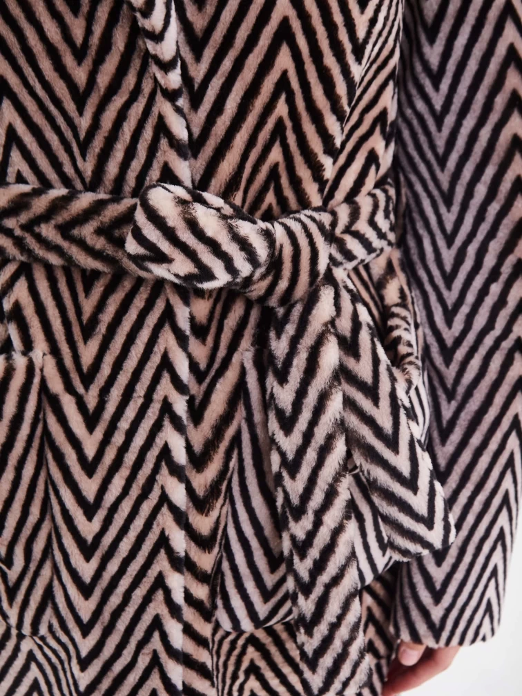 Двусторонняя женская дубленка премиум класса 2019, бежевая, размер 50, артикул 61210-2