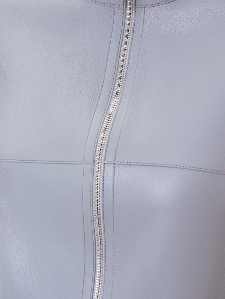 Женская кожаная куртка премиум класса 3089, серая, размер 50, артикул 24420-2