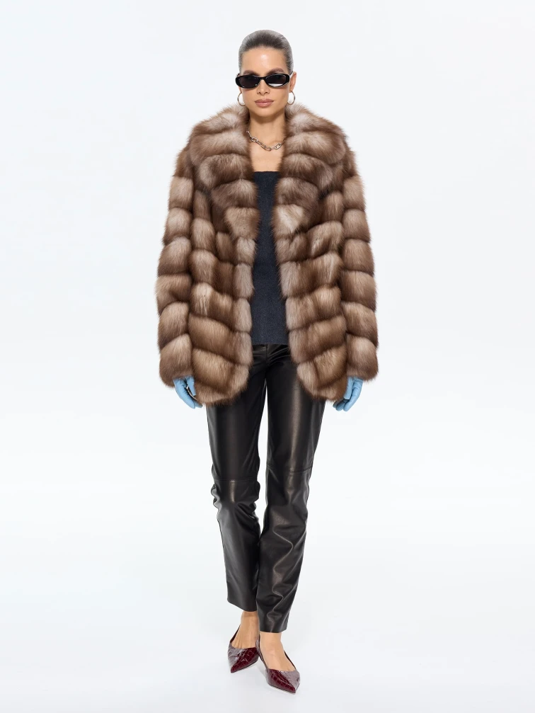 Женская шуба из меха куницы Л511-271, натуральная, размер 52, артикул 64900-0