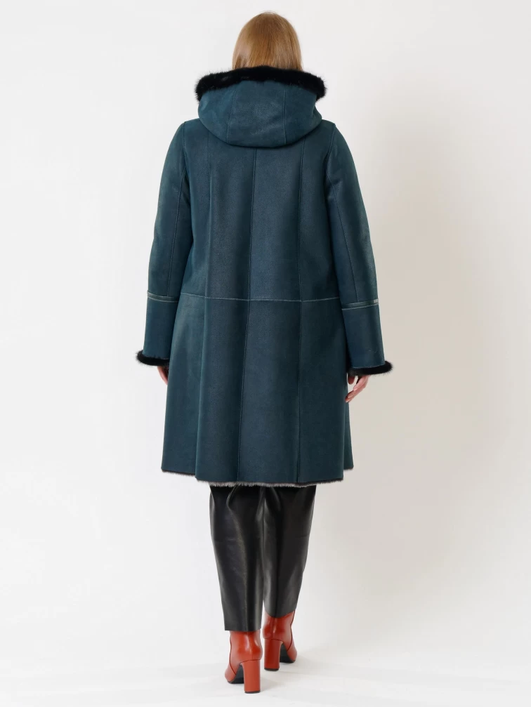 Демисезонный комплект женский: Дубленка 225У + Брюки 03, синий/черный, р. 50, арт. 111209-2