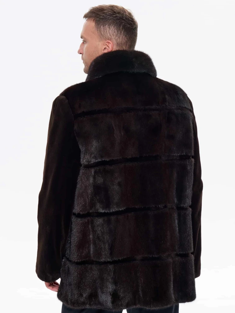 Шуба мужская из меха норки REGAL RRM-506, коричневая, размер 56, артикул 34550-5