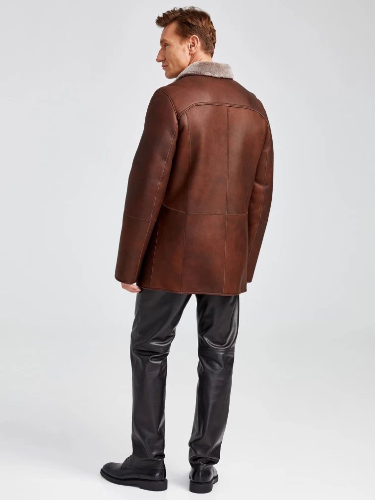 Классическая мужская дубленка 402, виски, размер 50, артикул 70731-4