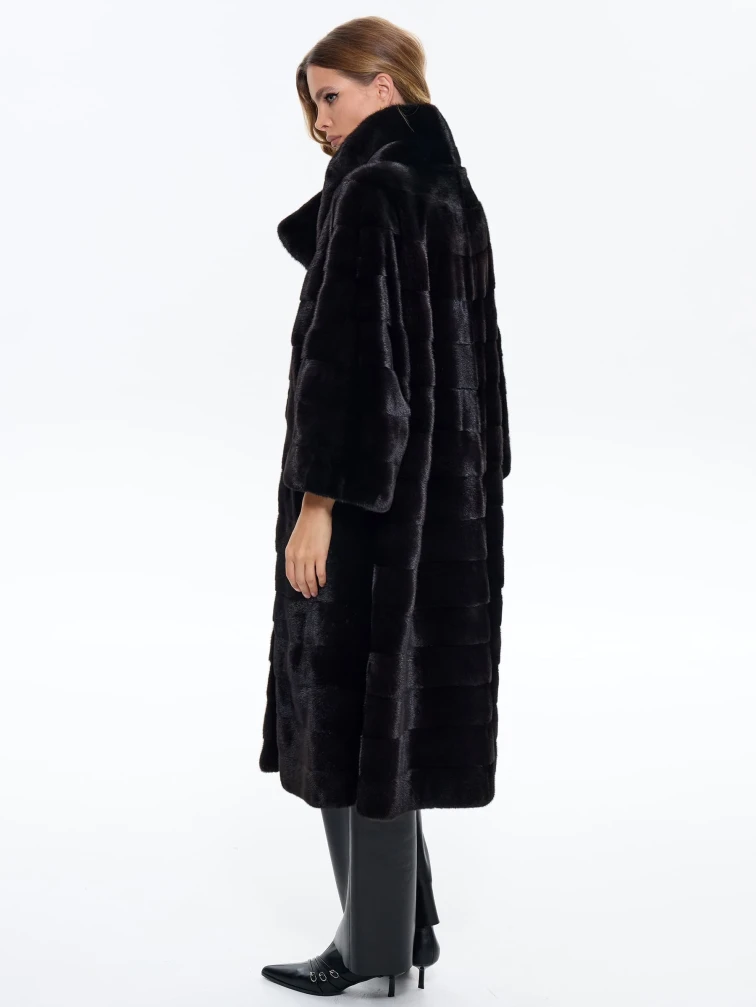 Женская шуба из меха норки BRASCHI RDL 026, черная, размер 44, артикул 34450-5