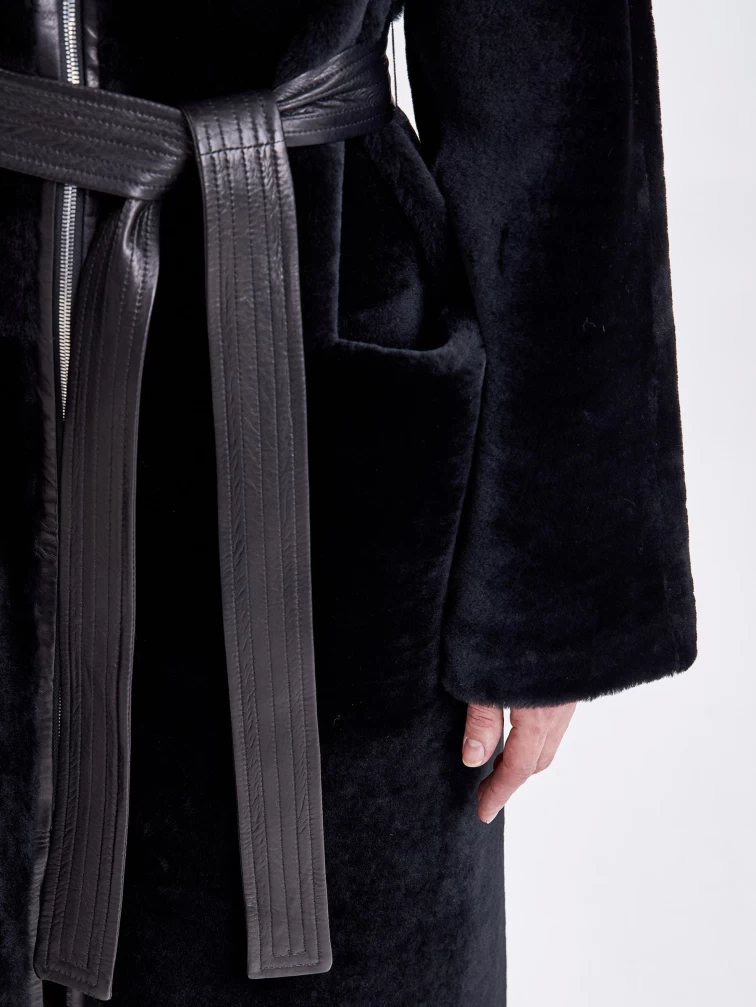 Двусторонняя женская дубленка из астрагана премиум класса 2015, черная, размер 48, артикул 62720-4