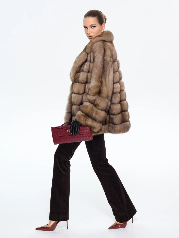 Женская шуба из меха соболя Л611-354, натуральная, размер 50, артикул 64930-1