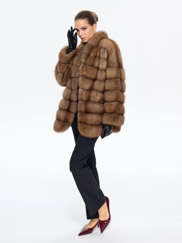 Женская шуба из меха куницы Л511-317, натуральная, размер 46, артикул 64880-7