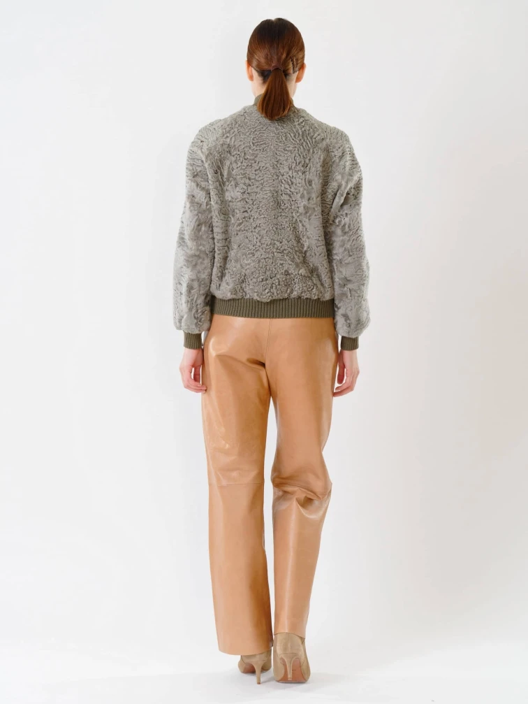 Бомбер из каракуля женский 17105, мятный, размер 40, артикул 22600-3