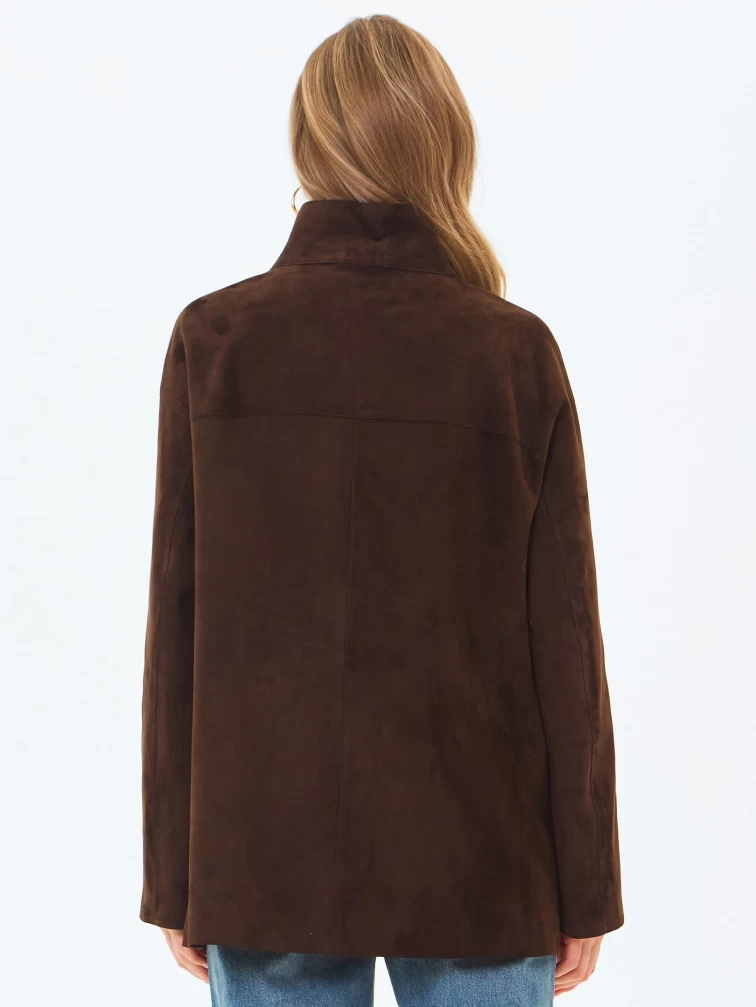 Женская замшевая куртка премиум класса 3089з, коричневая, размер 48, артикул 24430-5