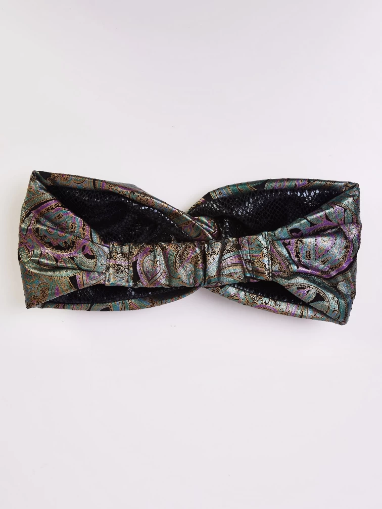 Головной убор (повязка) из натуральной кожи женский М-408А, мультиколор, размер 58, артикул 51310-1