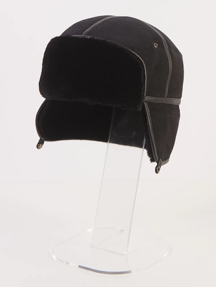 Головной убор из овчины меховой мужской Арт 950, черный, размер 58, артикул 51660-0