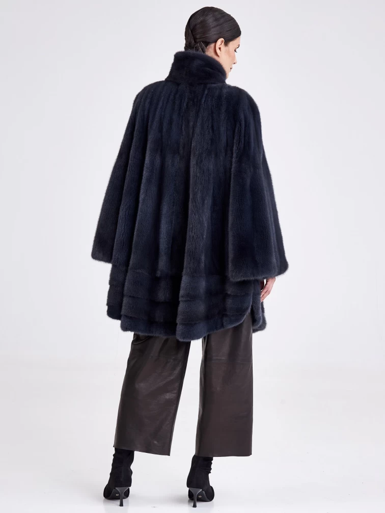 Шуба из меха норки женская 1326(в), графитовая, размер 48, артикул 33320-2