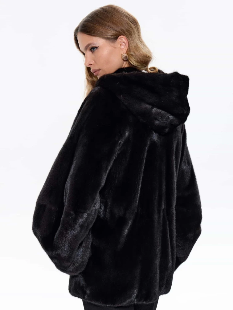 Черная норковая шуба BRASCHI 6883.H1, размер 40, артикул 34420-5