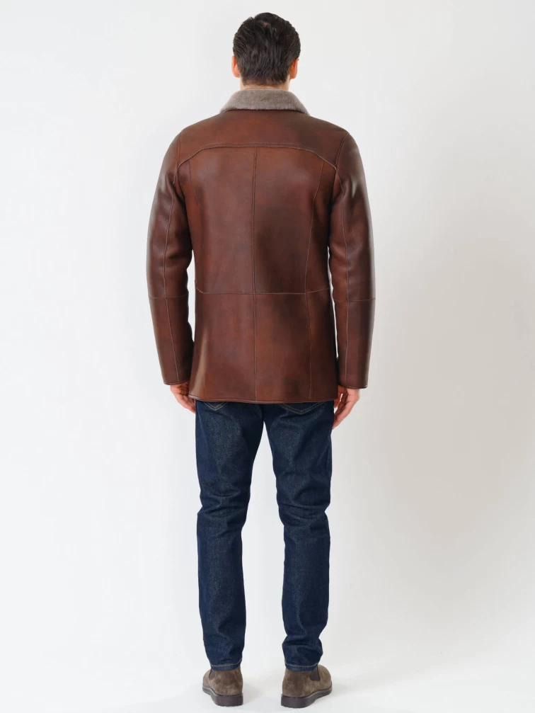 Классическая мужская дубленка 402, виски, размер 50, артикул 70420-4