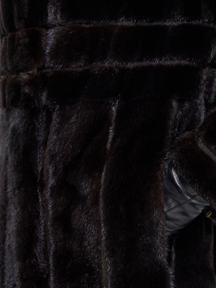 Черная норковая женская шуба BRASCHI ELN 32, размер 46, артикул 34360-2