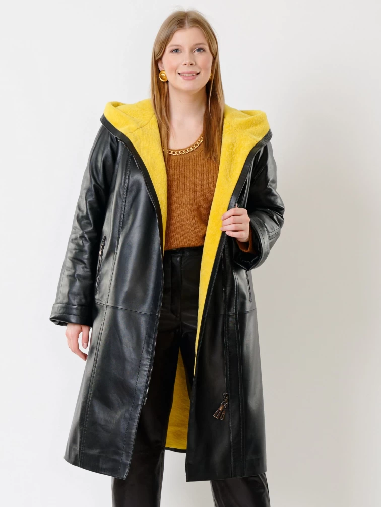 Демисезонный комплект женский: Плащ утепленный 3011 + Брюки 04, черный, р. 50, арт. 111174-4