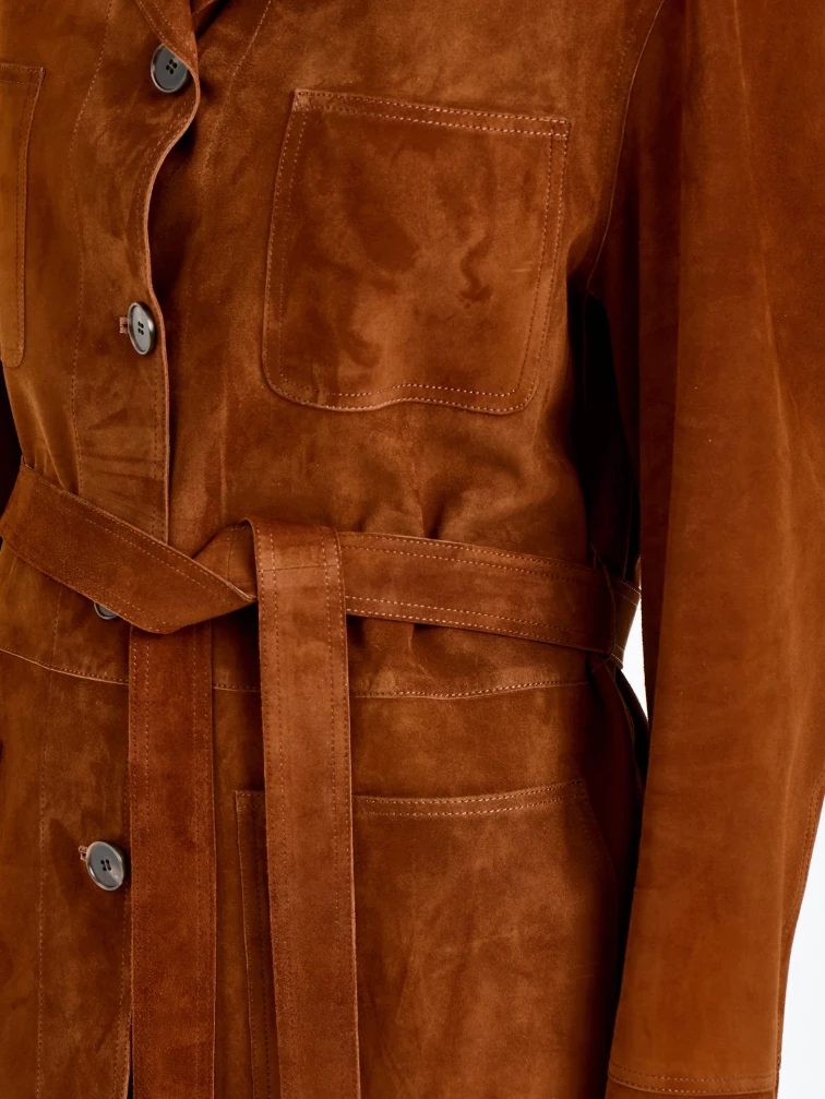 Женская замшевая куртка 3092з, виски, размер 46, артикул 92330-3