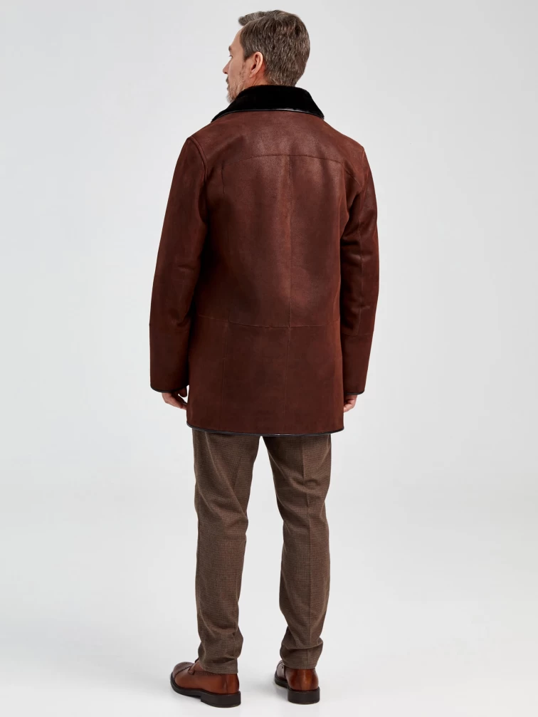 Классическая мужская дубленка 135, виски, размер 48, артикул 70891-4