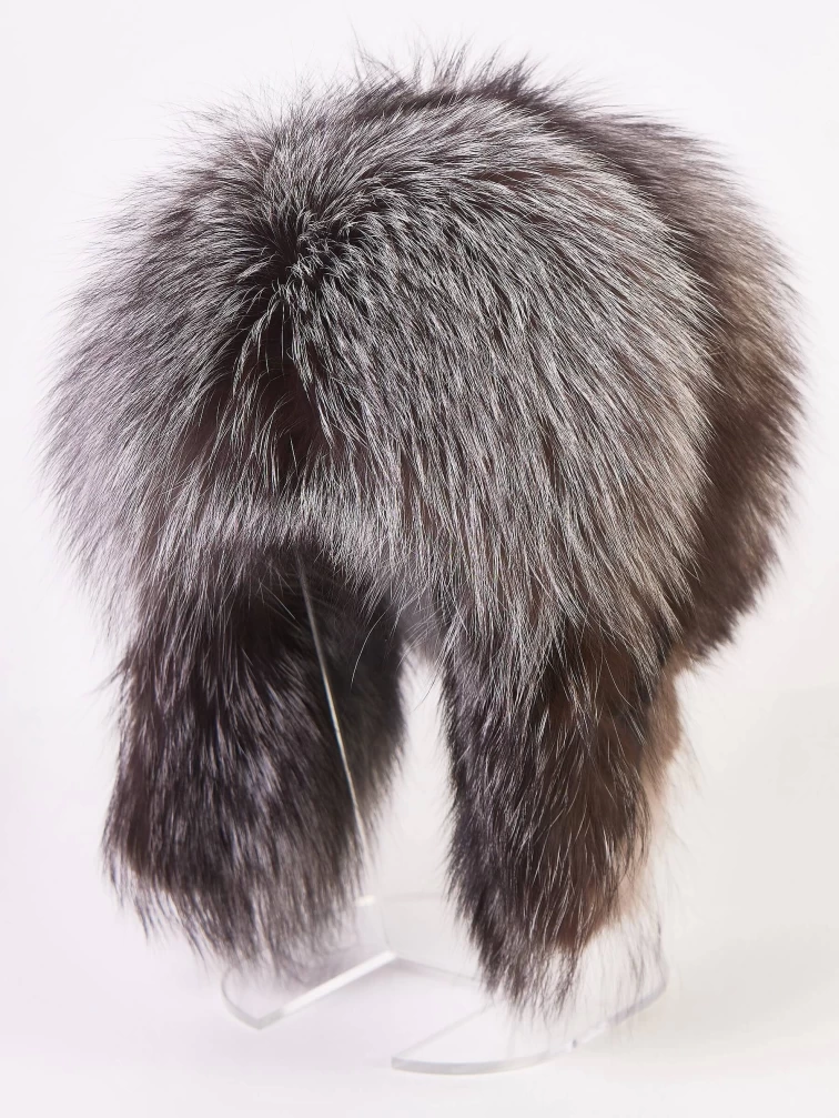 Головной убор из меха лисы женский М-221, черный, размер 58, артикул 51520-0