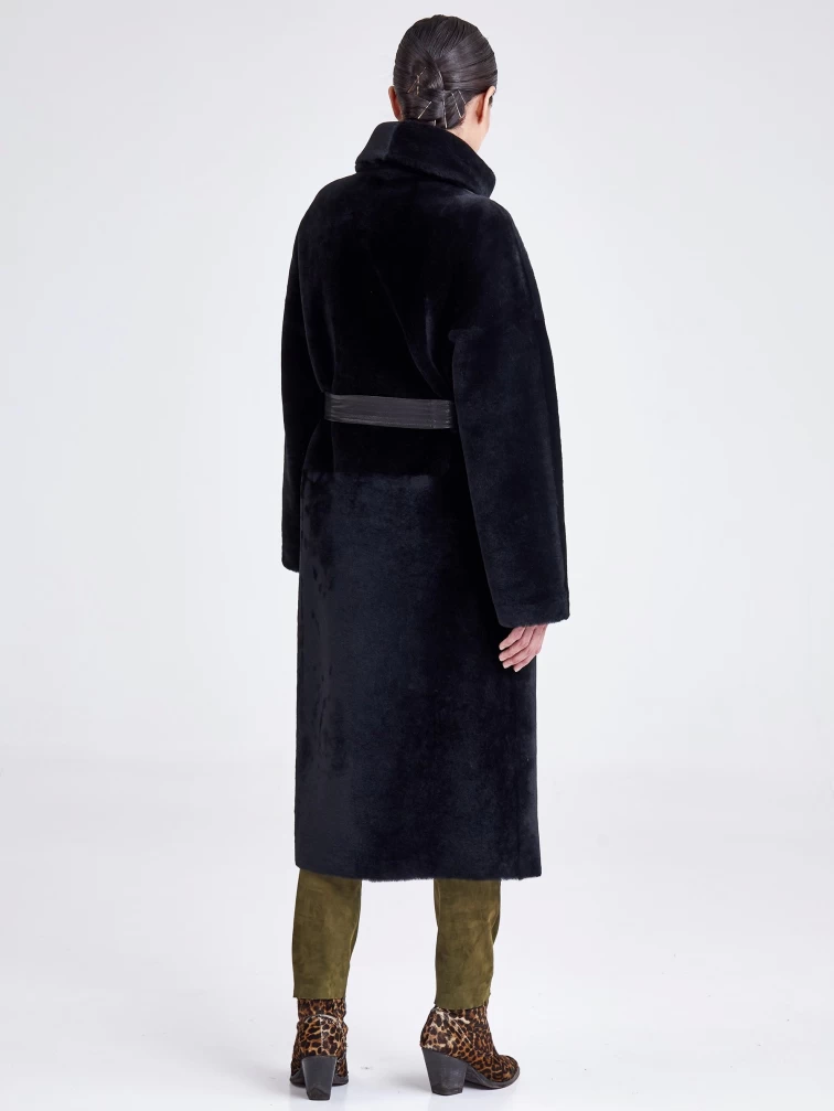 Двусторонняя женская дубленка из астрагана премиум класса 2015, черная, размер 48, артикул 62720-2