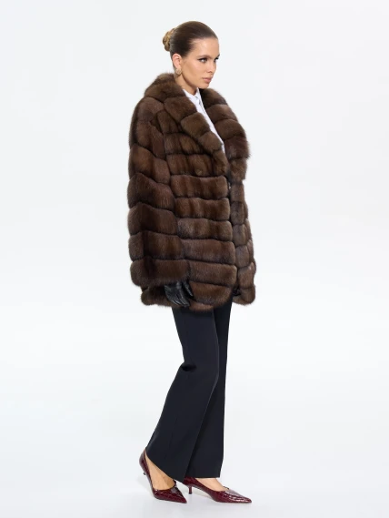 Женская шуба из меха соболя Л611-289, натуральная, размер 46, артикул 64870-4