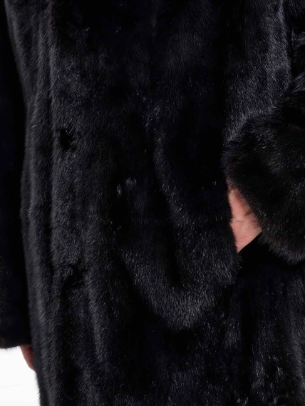Норковая мужская шуба UNIFUR 7904Р, черная, размер 54, артикул 34520-2