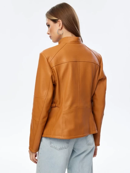 Кожаная женская куртка премиум класса 3044, песочная, размер 48, артикул 24280-6