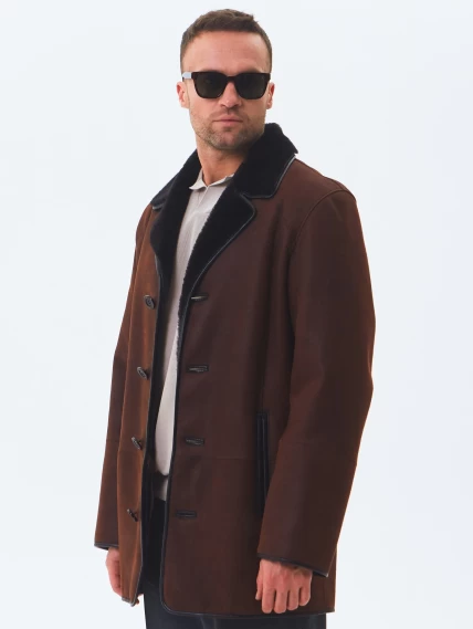 Классическая мужская дубленка 135, виски, размер 48, артикул 70720-7