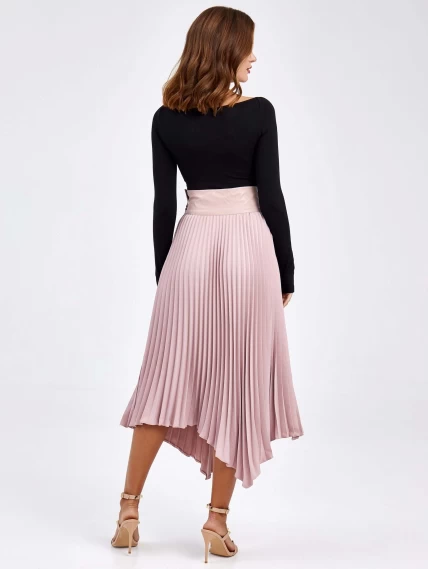 Женские кожаная юбка из экокожи 4820775, пудровая, размер 44, артикул 85830-7