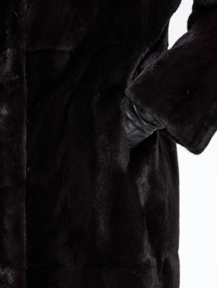 Норковая женская шуба BRASCHI NJ 13/C13, черная, размер 44, артикул 34380-2