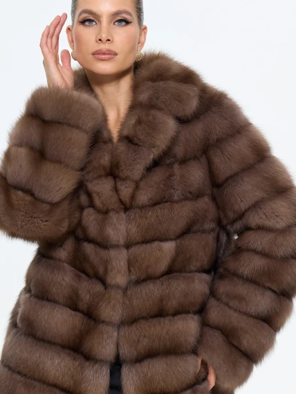 Женская шуба из меха куницы Л511-389, натуральная, размер 48, артикул 64890-0