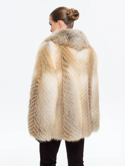 Женская короткая шуба из меха лиса М550, рыжая, размер 46, артикул 65300-5