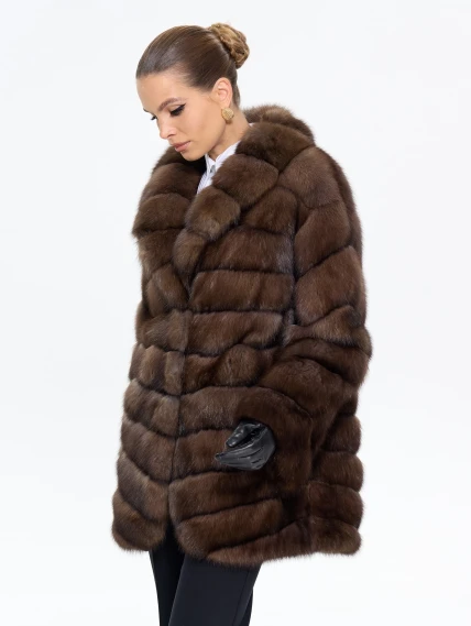 Женская шуба из меха соболя Л611-289, натуральная, размер 46, артикул 64870-3