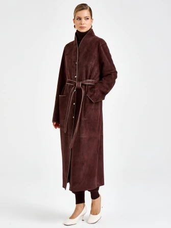 Замшевый женский плащ премиум класса 3104з-0