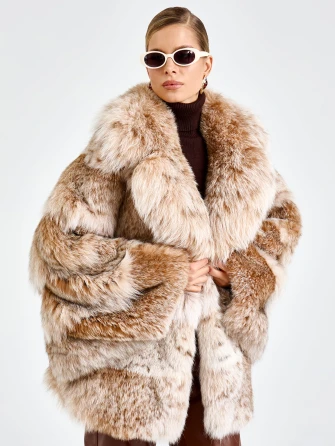 Женская шуба из меха рыси 850 -016-1