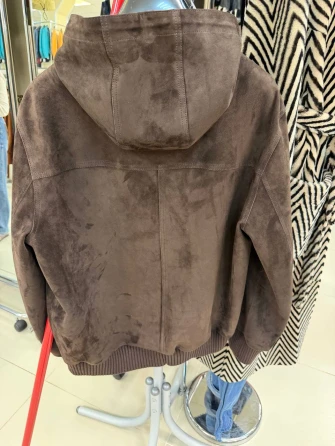 Мужская замшевая куртка бомбер премиум класса 567з-1