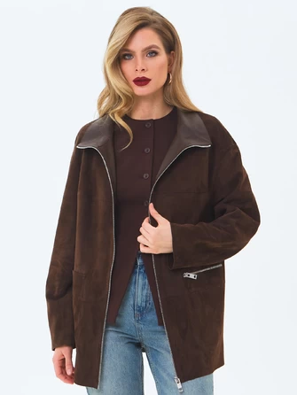 Женская замшевая куртка премиум класса 3089з-0