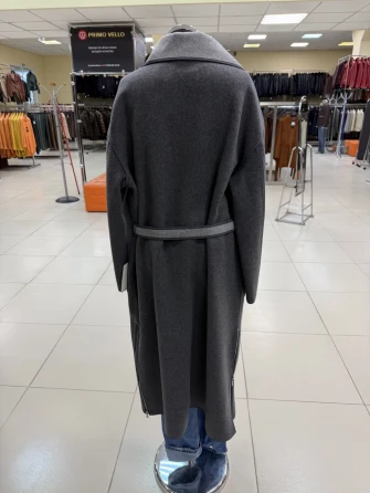 Пальто кашемировое женское темно-серое 1058-120-1