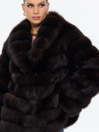 Женская шуба из меха куницы М561-630-1