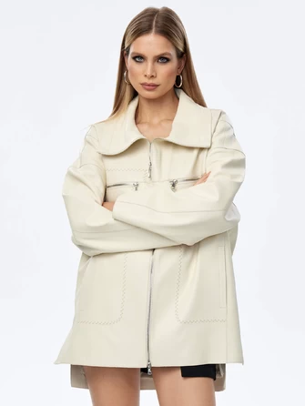 Женская кожаная куртка оверсайз для женщин премиум класса 3056-0