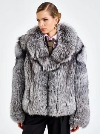 Женская короткая шуба из меха лисы Л1010-1045-1