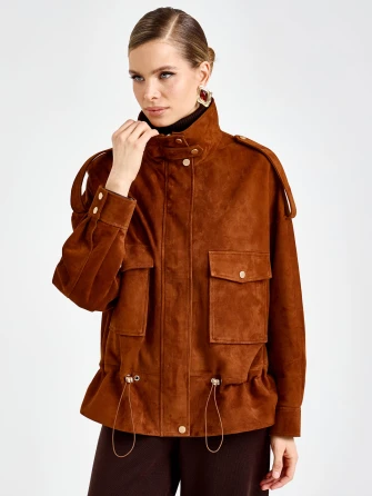 Замшевая женская куртка премиум класса 3101з-0