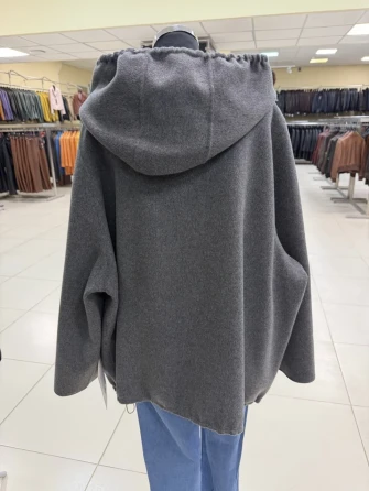 Полупальто кашемировое женское с капюшоном 1132-70-1