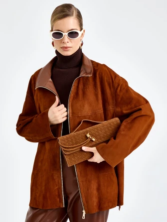 Женская замшевая куртка премиум класса 3090з-0