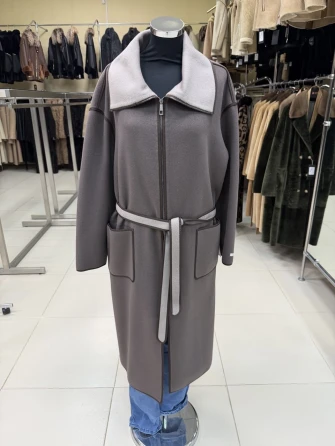 Пальто кашемировое женское темно-коричневое 1058-120-0