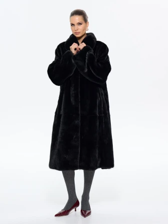 Длинная женская шуба из меха норки М-102- 317-0